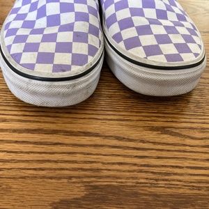purple checkered vans